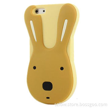 Lowest Price 3D Cute Rabbit Silicone Case for iPhone 4/4S, 5, Comes in Brown